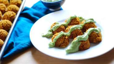 Sweet Potato Falafel With Avocado Dipping Sauce